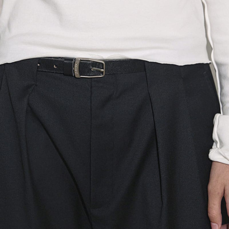 

ТОНКИЙ КОЖАНЫЙ РЕМЕНЬ YEARNING, ЧЕРНЫЙ OS