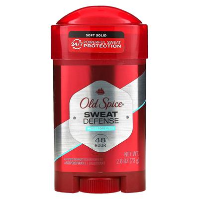 Sweat Defense, Antiperspirant Deodorant, Soft Solid, Pure Sports Plus, 2.6 Oz (73 G)