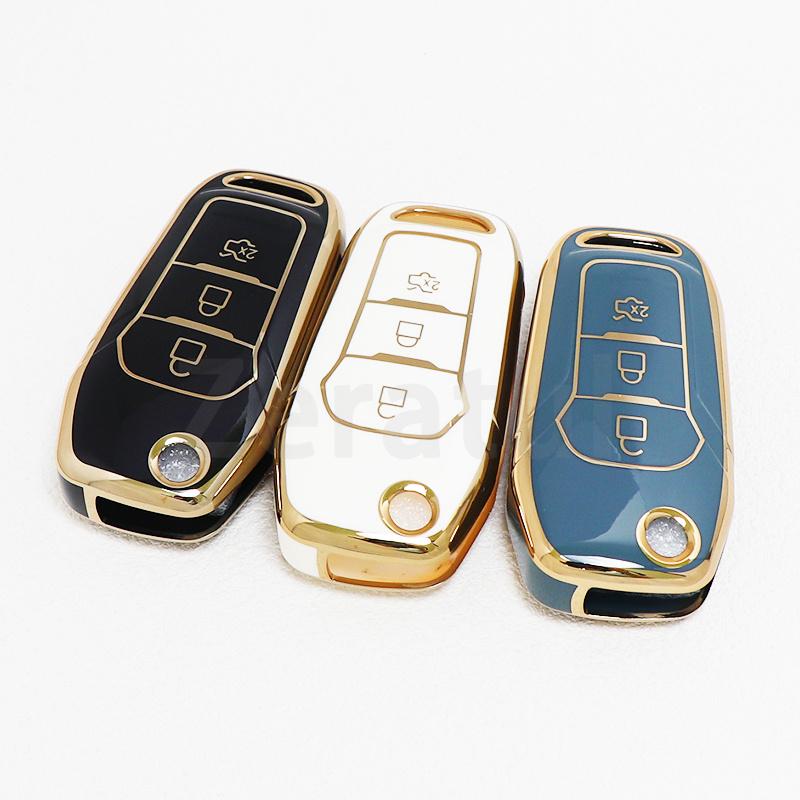 Shell Fob Holder Protector For Ford Focus Fiesta C-Max S-Max 2 3 Mk3 St Rs Ecosport Kuga Escape Mondeo Mond Car Key Cover