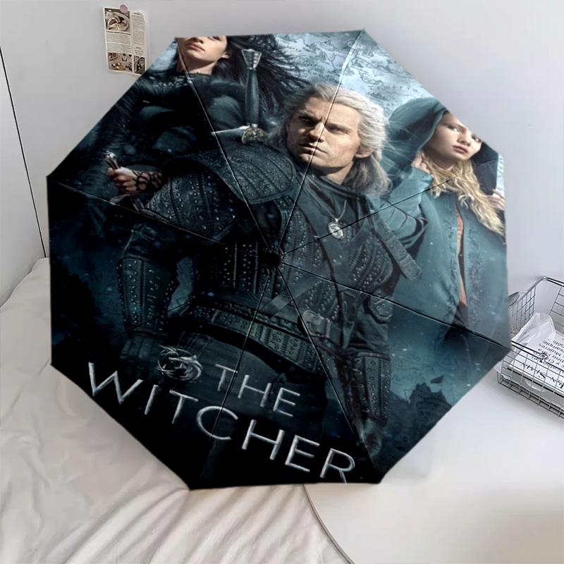 Witcher Trilogy Automatic Umbrella - Suitable Travel Outdoor Portable Umbrella Birthday Gift Daily Essentials