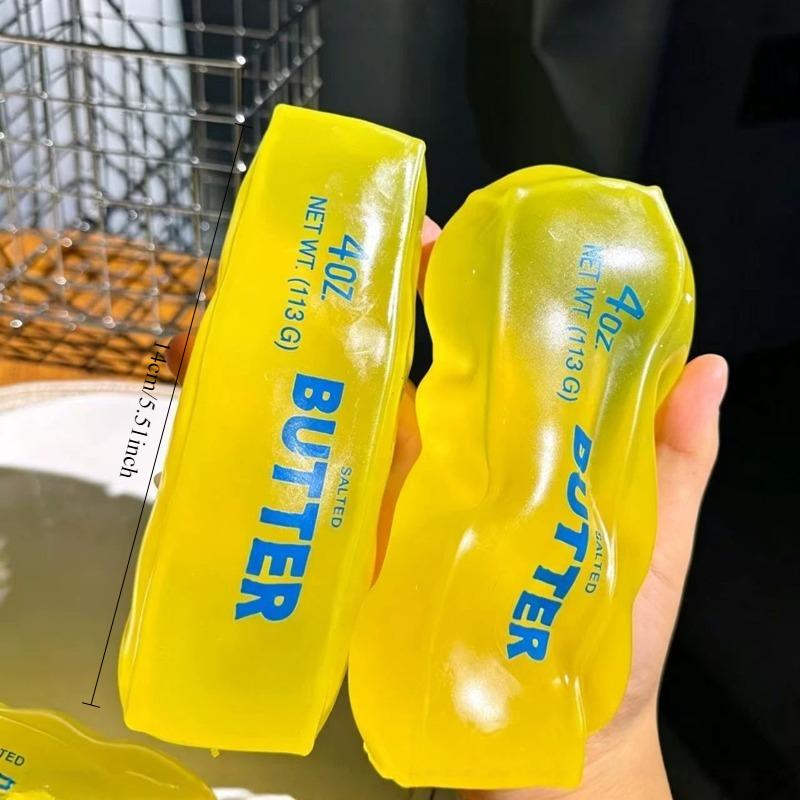 14cm Coconut Oil Butter Stick Squishy Toy Moldable Stress Butter Bar Cheese Fidget Toy Super Soft Funny Gift