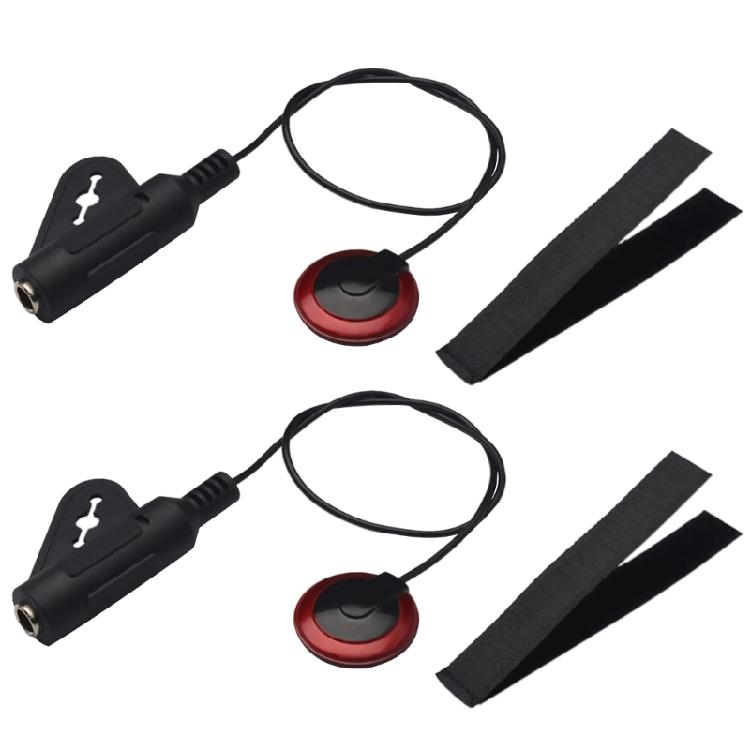 

Adhesive Piezo Pickups Transducer 2 in 1 Microphone Contact Endpin Jack 6.35mm червоний