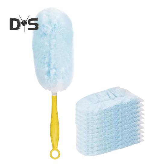 

31 шт./комплект щетка для пыли из микрофибры с 30 сменными подушечками короткая ручка прочная пушистая щетка для Swiffer синий