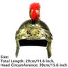 Plastic Warrior Helmet for Men: Medieval Roman Spartan Samurai Style with Red Crest, Costume Party Accessory