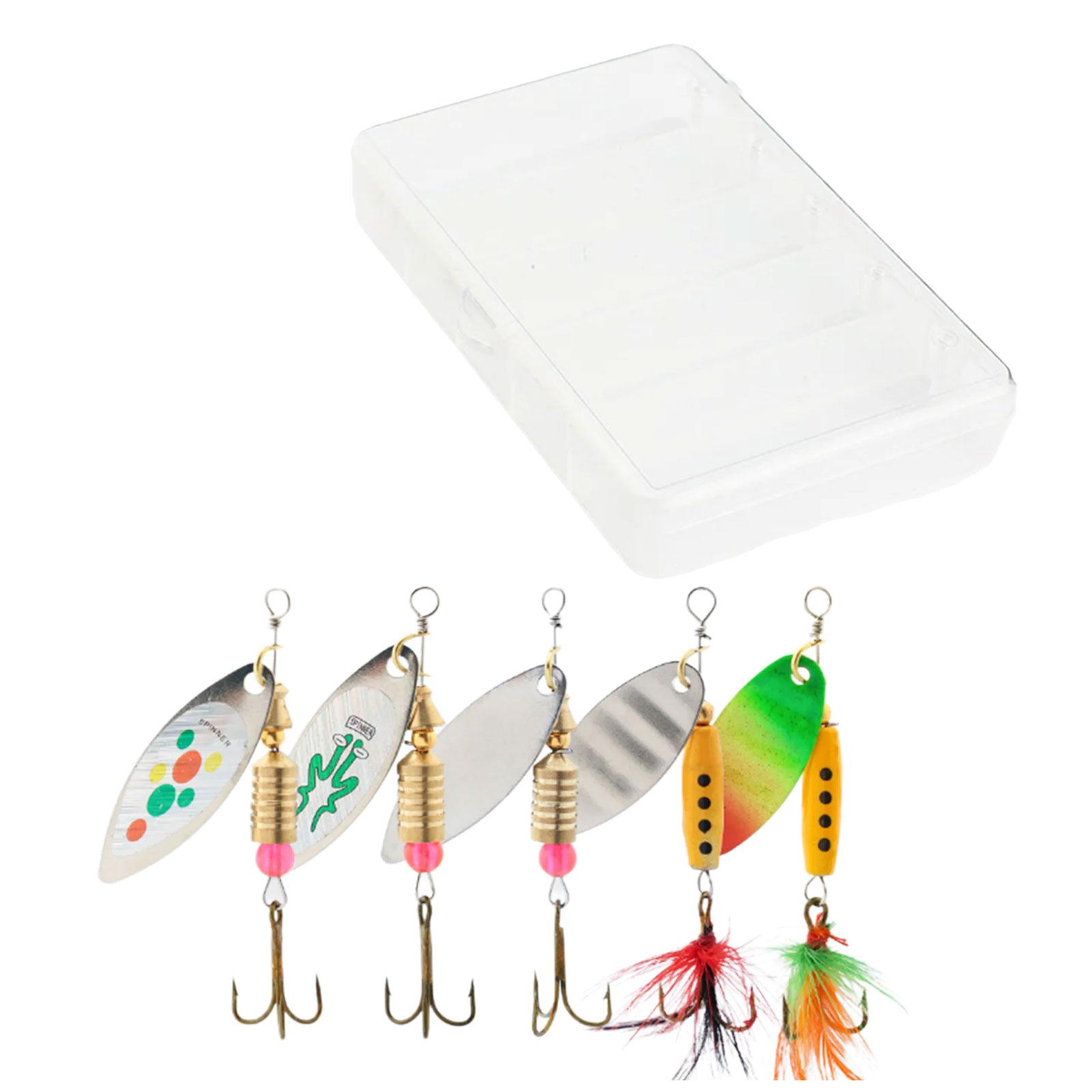 

5Pcs Fishing Lure Spinner Baits Fishing Lures Spinner Fishing Lures with Hook Sequins Artificial Baits Enduring 2