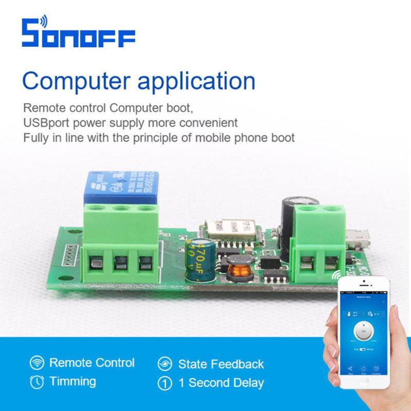 SONOFF DC12V//5-32V Wireless WiFi Smart Switch Inching//Self-Locking Module