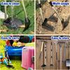 Dog Pooper Scooper,Tray and Spade Set Poop Scooper for Dogs, Adjustable Long Handle Metal Pooper Scooper with Bin for Pet Waste Removal, No Bending