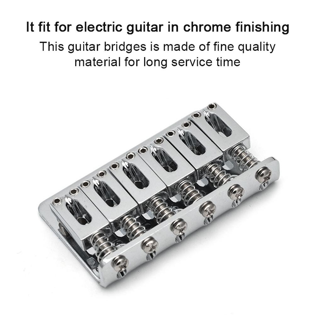 6 String 65mm Metal Fixed Guitars Hardtail Saddle Bridges Guitar Tailpiece Bridges Electric Guitar