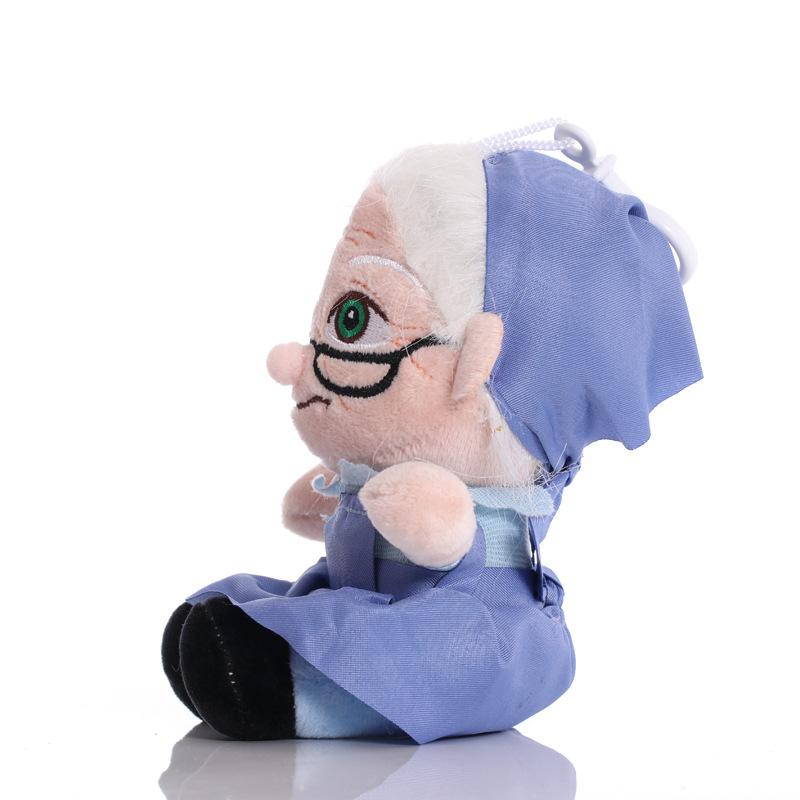 2 Piezas Película UP Carl Peluches Abuelo Abuela Dibujos Animados Muñecos de Peluche Colgante Aliado Carl Peluche Juguete Regalos de Cumpleaños para Niños