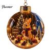 Durable Holiday Party Supplies Glowing Christmas Story Ornament, Mini Scene in Ball, Light Up Hanging Decorations for Garden Clear Plastic Ball