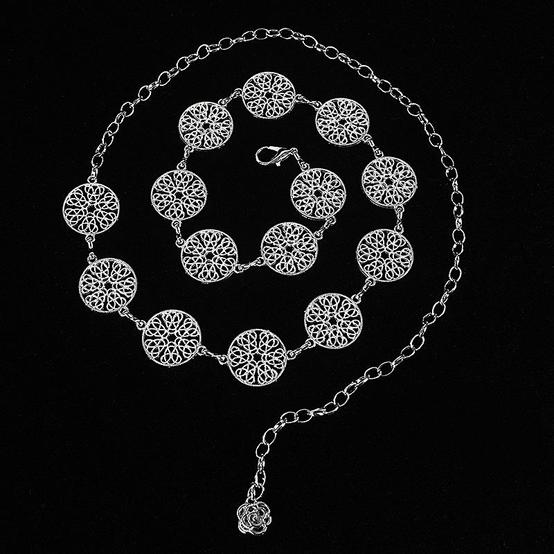 

Женская этническая резная металлическая цепочка на талию и пояс для платья