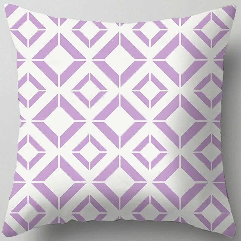 Noon Home Bedroom Decoration Rest Cushion Pillow Cover Geometric Light Luxury Digital Print Sofa Cushion Cover
