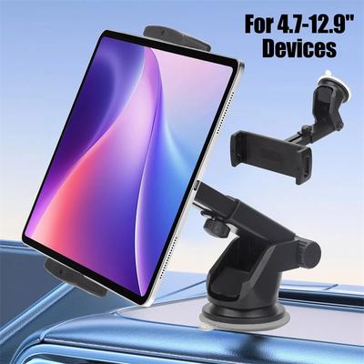 Suction Cup Tablet Car Phone Holder For Samsung Galaxy Z Fold 4 3 2 Stand Adjustable Mobile Mount For Ipad Sucker Gps Bracket