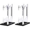 1/2PCS Clear 2 Layer PS5 PS4 Controller Stand With Headphone Holder Game Accessories Organizer Storage Rack For 1/2 Controllers