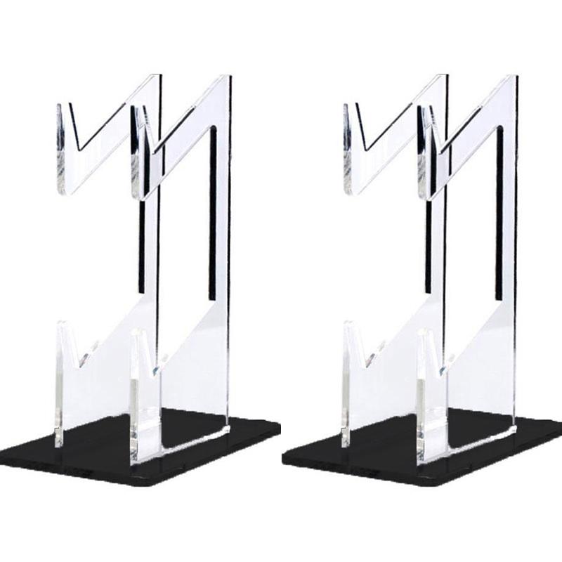 1/2PCS Clear 2 Layer PS5 PS4 Controller Stand With Headphone Holder Game Accessories Organizer Storage Rack For 1/2 Controllers