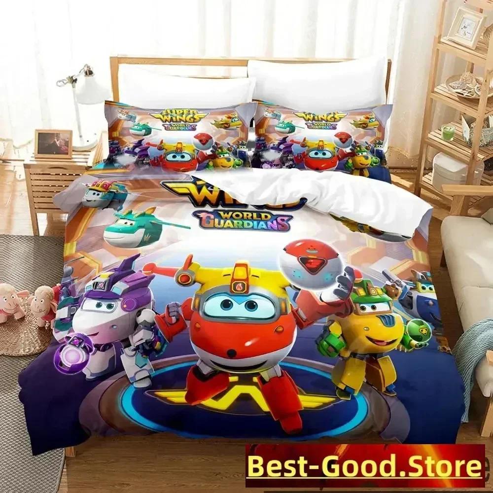 3D-Druck Super Cartoon Flügel Bettwäsche-Set Bettbezug Laken Bedrucktes Bett-Set Kissenbezug Bett Voll Queen King Size Bettdecke Schlafzimmer
