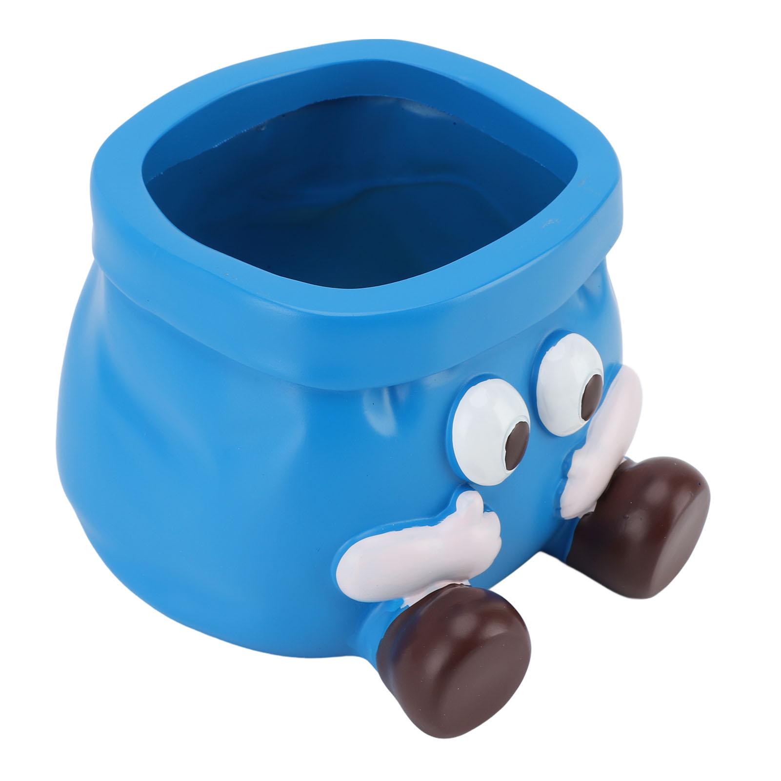 Pot Resin Cute Decorative Planter with Drainage for Ornament Entryway Key Storage