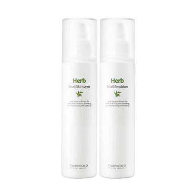 Swanicoco Herb Snail Skin Care Toner Emulsion 2 Pieces Set