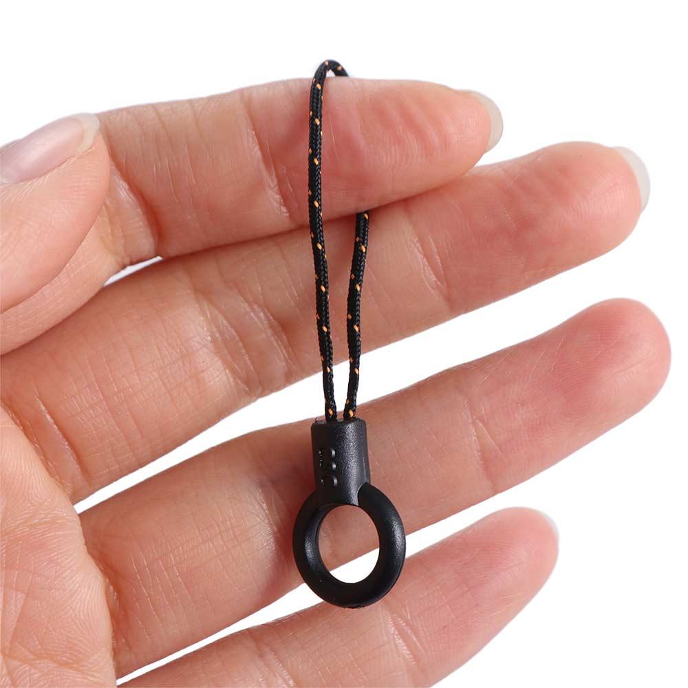 Black Circle Lanyard Lariat Cords Phone Charms Cellphone Strap Mobile Phone Lanyard  Phone Case