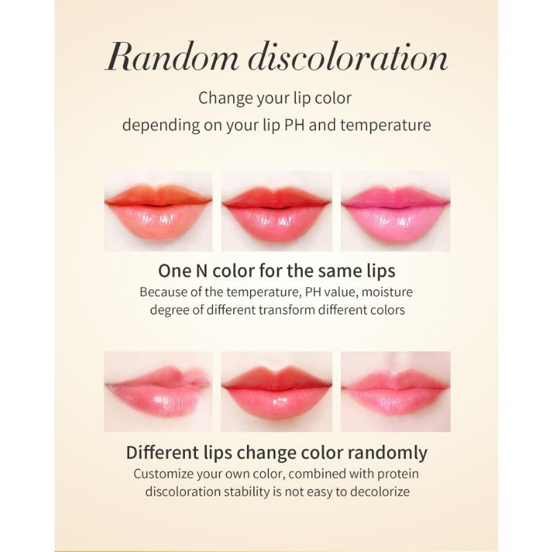 Flower Lipstick Clear Jelly Color-changing Gold Leaf Lipstick Warm Change Lipstick Non-stick Cup Non-fading Lip Gloss