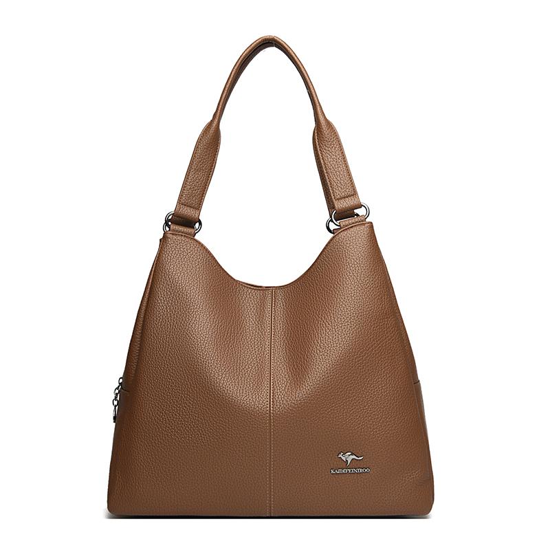 

Сумка-хобо з верхньою ручкою Шкіряні жіночі сумки Жіночі повсякденні сумки через плече Модні гаманці Вінтажні сумки Велика містка сумка-тоут коричневий