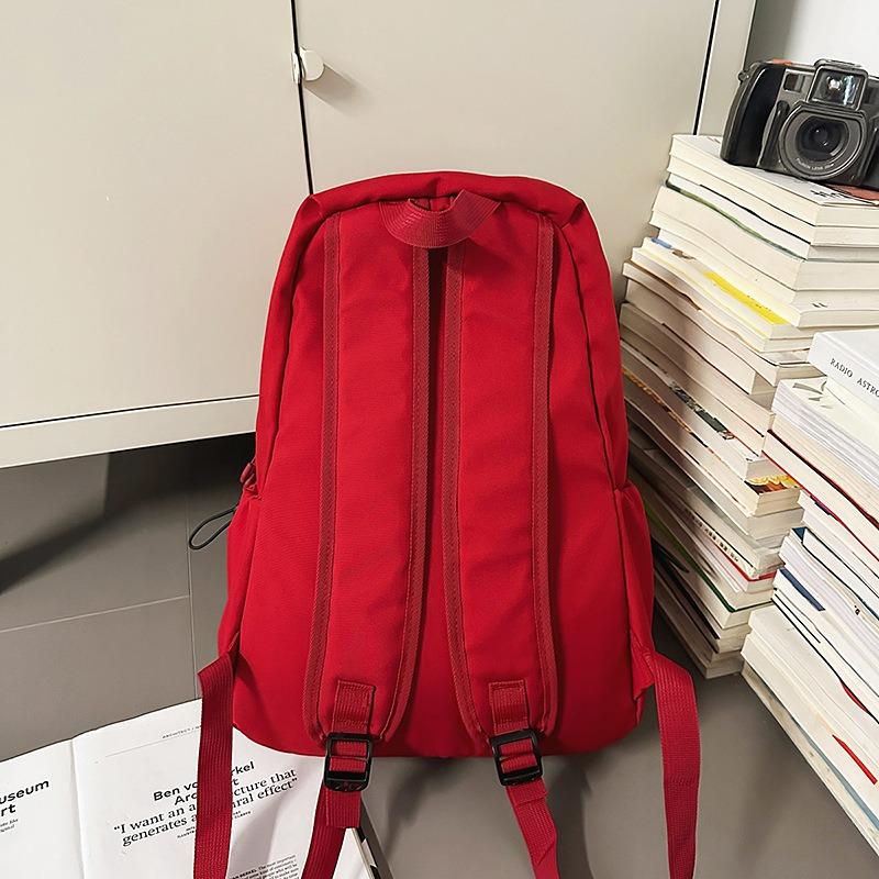 High value solid color simple backpack couple light travel mountaineering large capacity backpack