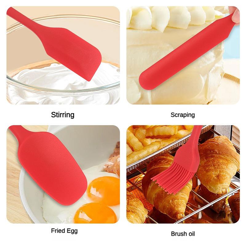 6-piece kitchen baking tool set silicone spatula cake cream silicone spatula oil brush spatula