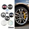 58mm Car Wheel Center Hub Caps Emblem Cover for K2 K3 K5 RIO Sorento Forte Soul Ceed Cerato Optima Sportage Auto Accessories