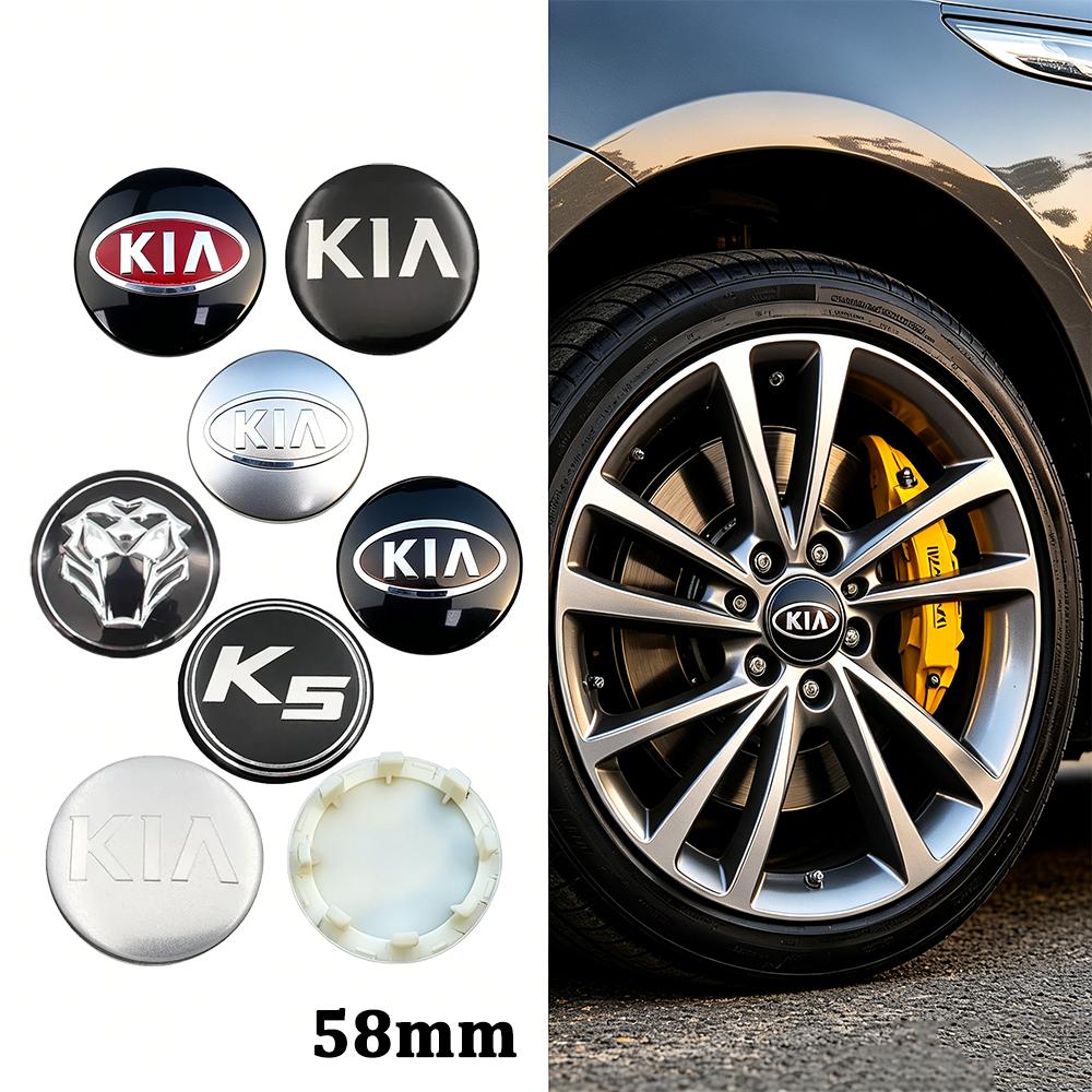 58mm Car Wheel Center Hub Caps Emblem Cover for KIA K2 K3 K5 RIO Sorento Forte Soul Ceed Cerato Optima Sportage Auto Accessories