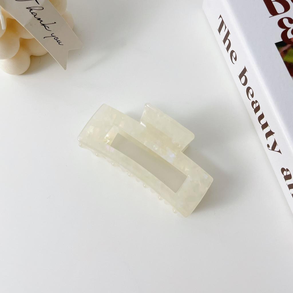 Acetate Korean Fashionable Hair Clip For Women With Elegant Square Design In Colors Multiple
