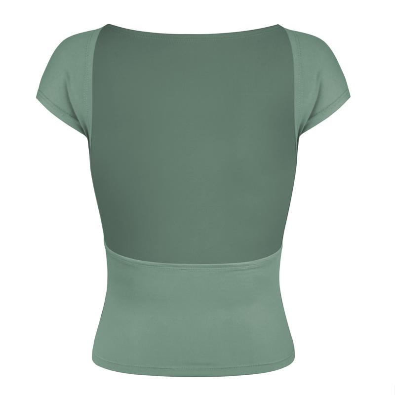Sexy Ryggløse Sexy Crop T-skjorter Dame Mote Kortermet Slim Fit Hvite T-skjorte Topper Y2K T-skjorte Dame Ensfarget Rund Hals T-skjorter 82