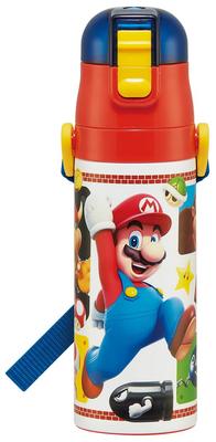 Skater Water Bottle 470ml Super Mario 23 Stainless Steel Sports Bottle Children's SDC4-A
