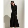 Women's JIUZI ANNACO Round Neck Tencel Loose Robe Dress
