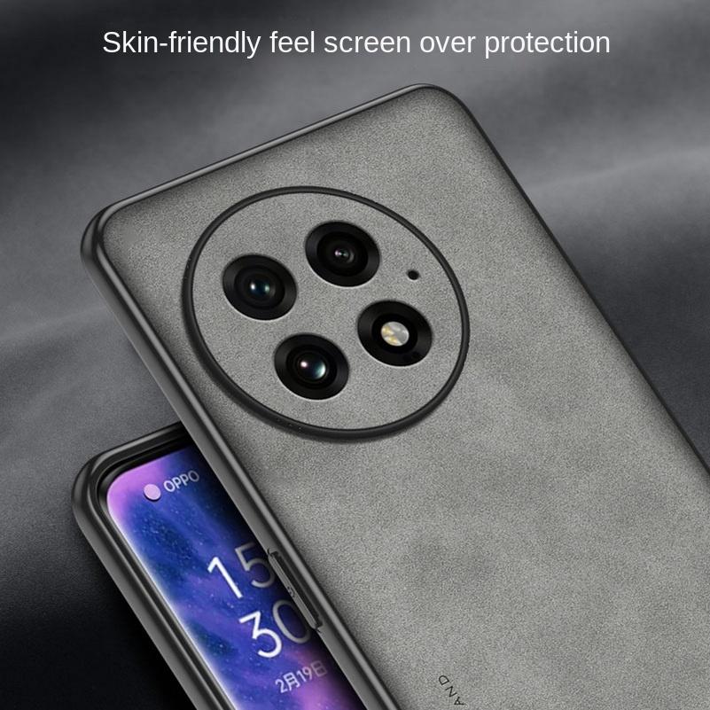 Einfache Leder-Komfort-Wildlederhülle Für OnePlus 13 12 12R 11 11R 10T 10 Pro OnePlus Nord 4 CE 4 3 Lite Ace 3 Linsenschutzhülle