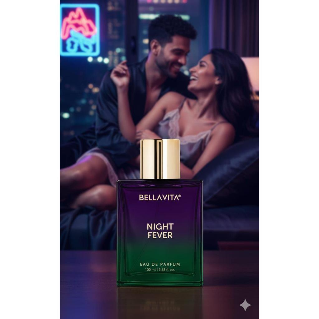 BELLAVITA Night Fever | Long Lasting Eau De Parfum 100ml Perfume for Man and Woman Fruity Premium Unisex Fragrance Scent