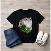 Funny Watermelon Cat Meme T-Shirt, Silly Graphic Print, Unisex Shirt for Men & Women, Casual Gift for Cat Lovers