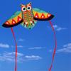 Durable Owl Kite For Kids Outdoor Activities Colorful Long Tail Design High Wind Resistance Fiberglass Frame Easy Assembly Foldable Travel Toy