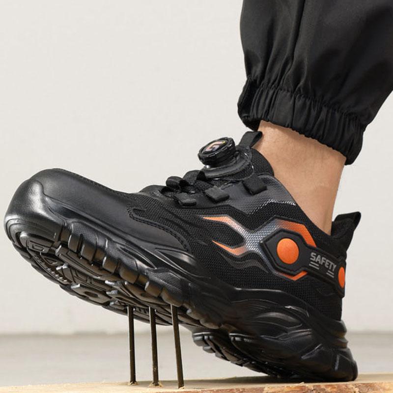 Oulylan Safety Boots For Men Work Indestructible Shoes Sneakers Steel Toe Protective Boots Anti-Smash Anti-Puncture Work Shoes