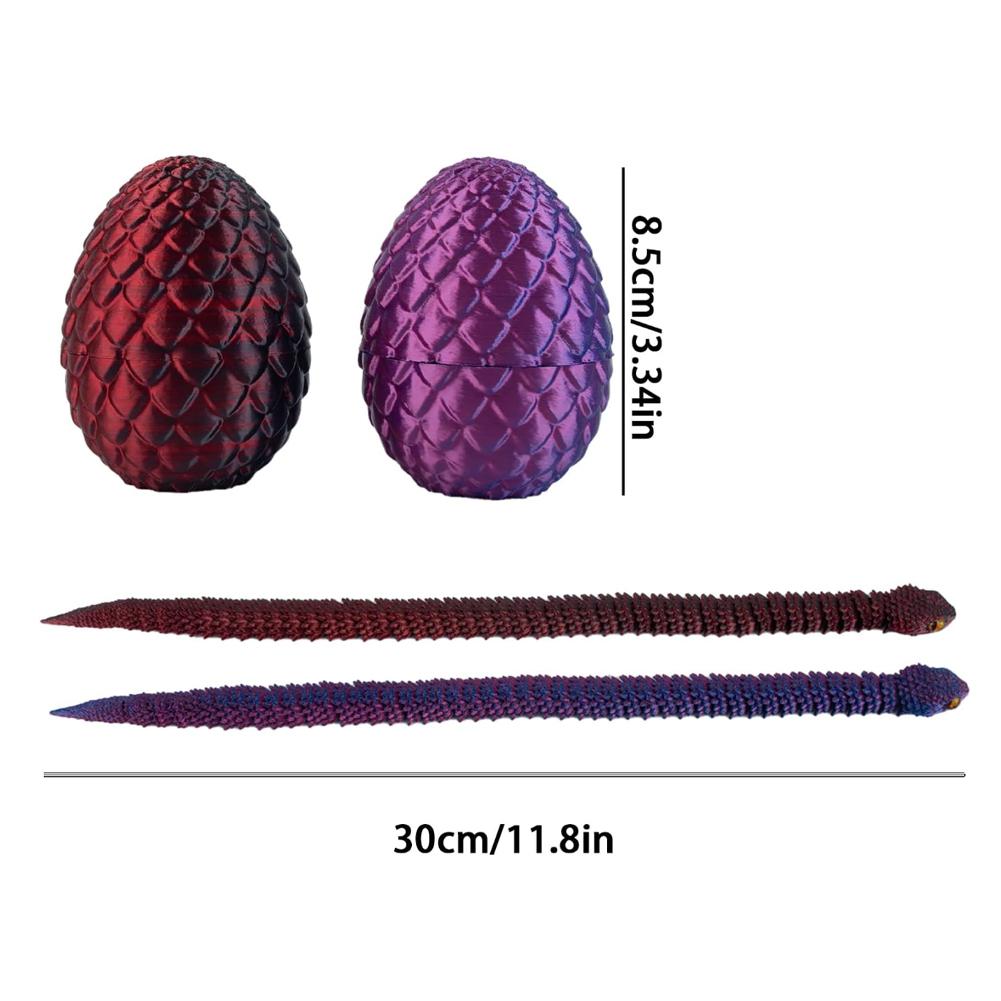3D Printed Cool Snake Dragon Egg Multi-Joint Novel Easter Hot-Selling Gift Decompression Children'S Toys Desktop Decoration