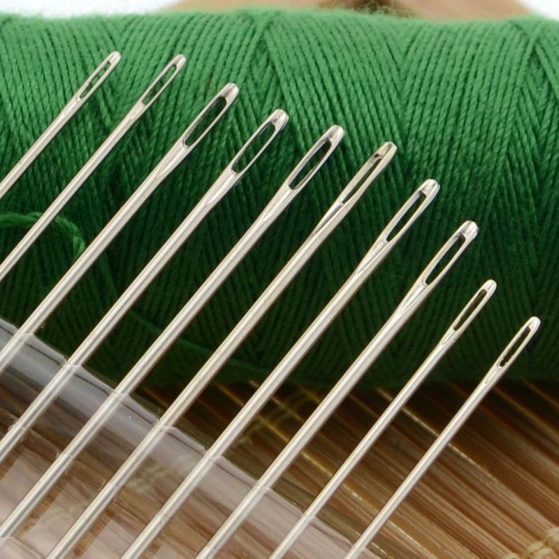 25Pcs Large Long Steel Needle Big Hole Sewing Needle Home Hand Sewing Tools Sewing Needles Set For Needlework Patches Embroidery