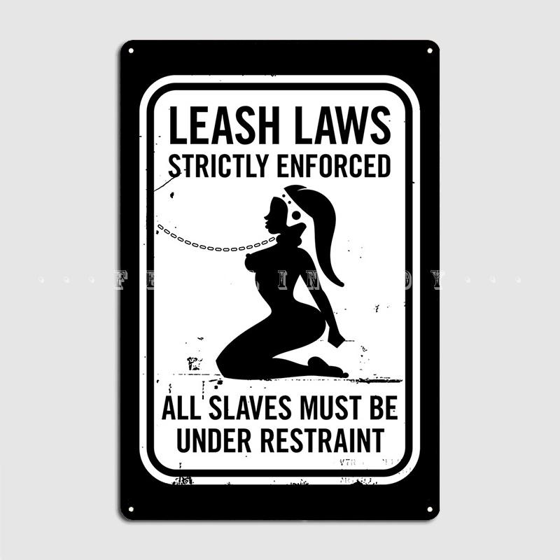 Законы о поводках строго соблюдаются Версия Тви лек Постер Металлическая табличка Кинотеатр Кухонная вечеринка Печатный плакат Жестяной знак Постер 20x30cm