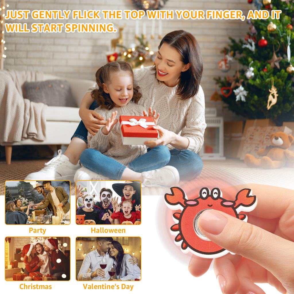 48-60PCS Mini Finger Gyro Toys Fidget Spinners Sensory Stress Toys Hand Spinner Party Favors Gifts for Boy Girl Children Adult