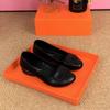 Round head shallow mouth flat heel soft leather spring and autumn women's shoes soft sole mother shoes women's flat sole leather shoes fashion