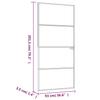 Vidaxl Interior Door, Black, 93X201.5 Cm, Glass and Aluminum