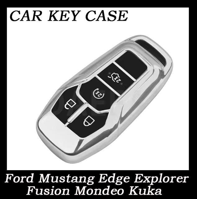 

Soft TPU Smart Remote Key Case 4Button for Ford Mustang Edge Explorer Fusion Mondeo Kuka Car Key Shell FOB рожевий