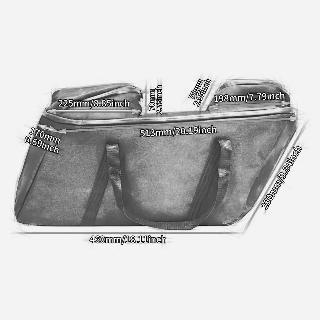 HCmotorku Motorcycle Side Large Capacity Side Box Luggage Small Item for Harley Electra Road Road Street Black Bag, Bag, Liner, Storage, Touring,