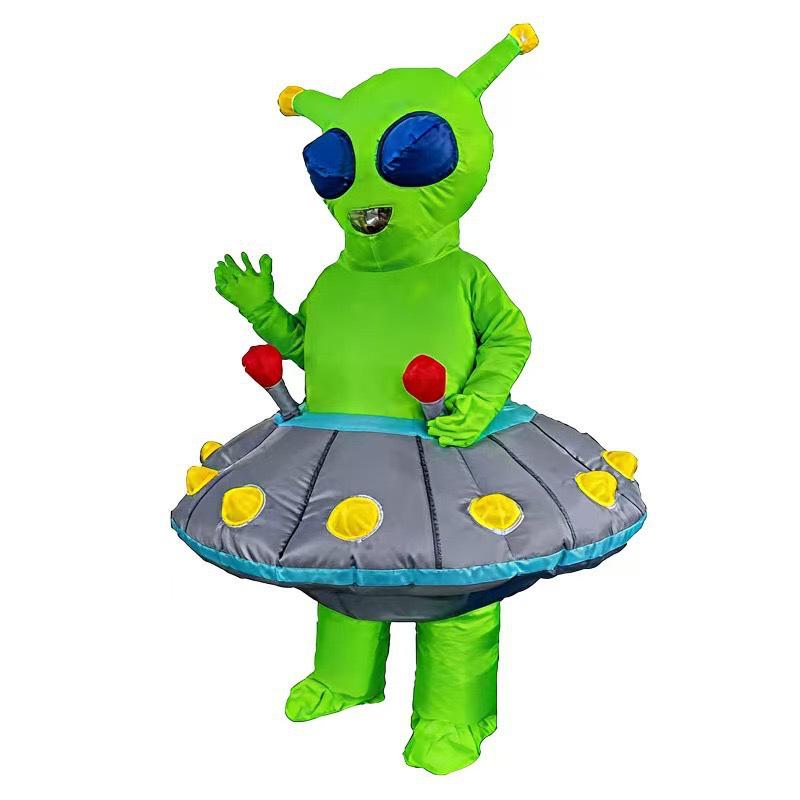 Costume Gonflable Dinosaure Alien Halloween Très Vendu - Tenue Poupée Drôle Créative pour Spectacles et Maquillage