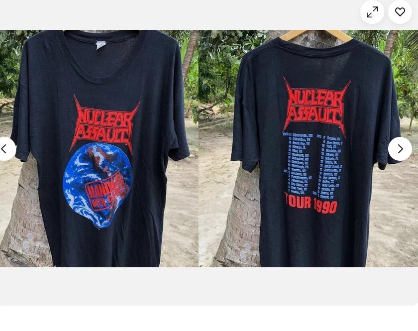 Nuclear assault handle with care tour 1990 Tshirt S