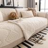 Geometrisches Rautenmuster Jacquard Sofabezug Winter Warm Plüsch Sofa Handtuch Rutschfeste Sofahusse für Wohnzimmer Sofas Schutz