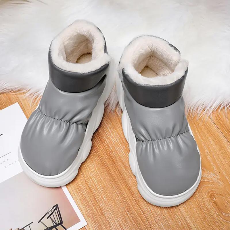 Simple Men's Warm Cotton Shoes Winter Velvet Thickened Casual Snow Boots Comfortable Cotton Boots Cold-proof Outdoor Footwear